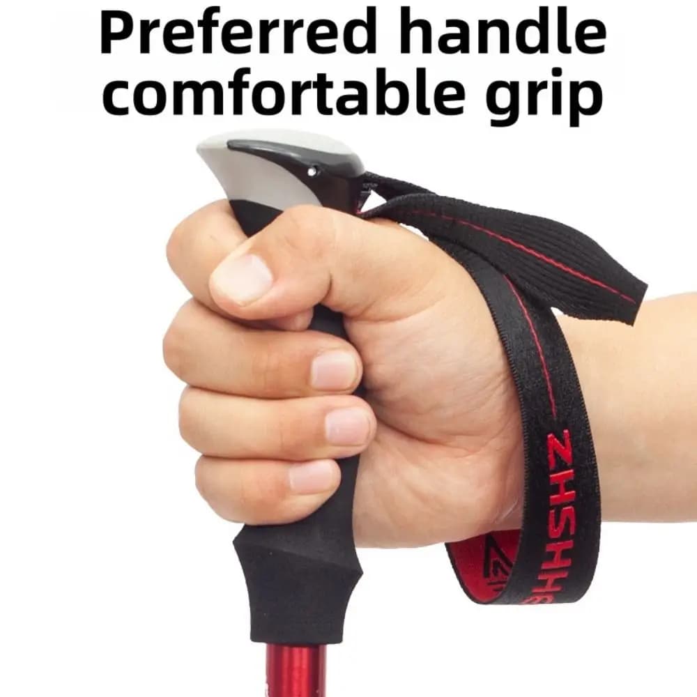 Trekking poles for outdoors in aluminium Fast adjustable locks 3 sections Pleated foldable rails for personal climbing