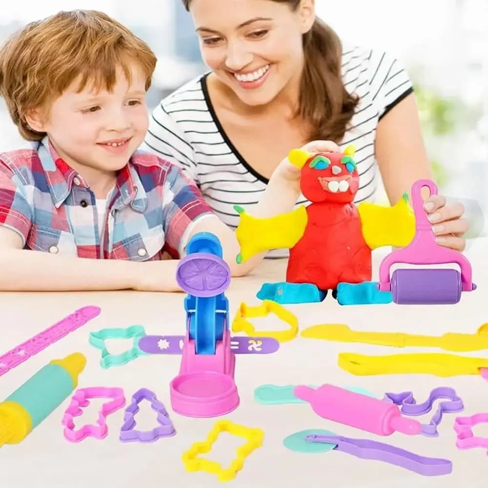 Kit Creativo di Stampi in Plastica per Modellare Animali e Pasta, Accessori per Argilla Modellabile, Set di Utensili per Plastilina