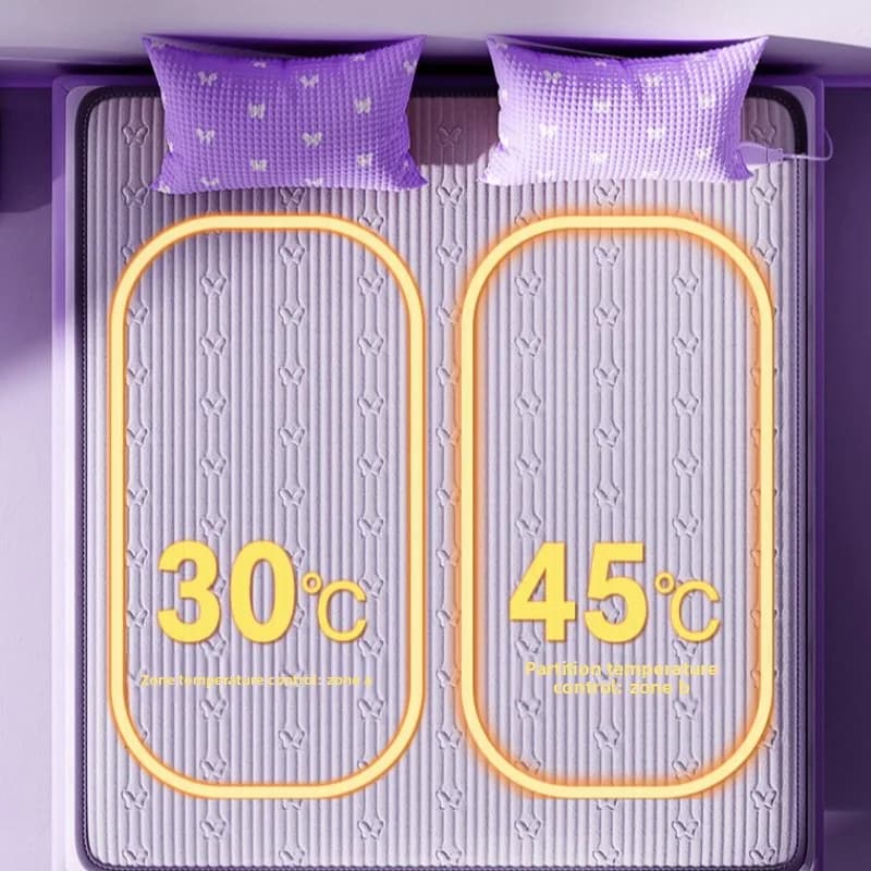 Coperta in cotone a doppio controllo, tappetino termostatico per uso familiare, lavabile e resistente alle pieghe, riscaldamento rapido e sicuro.