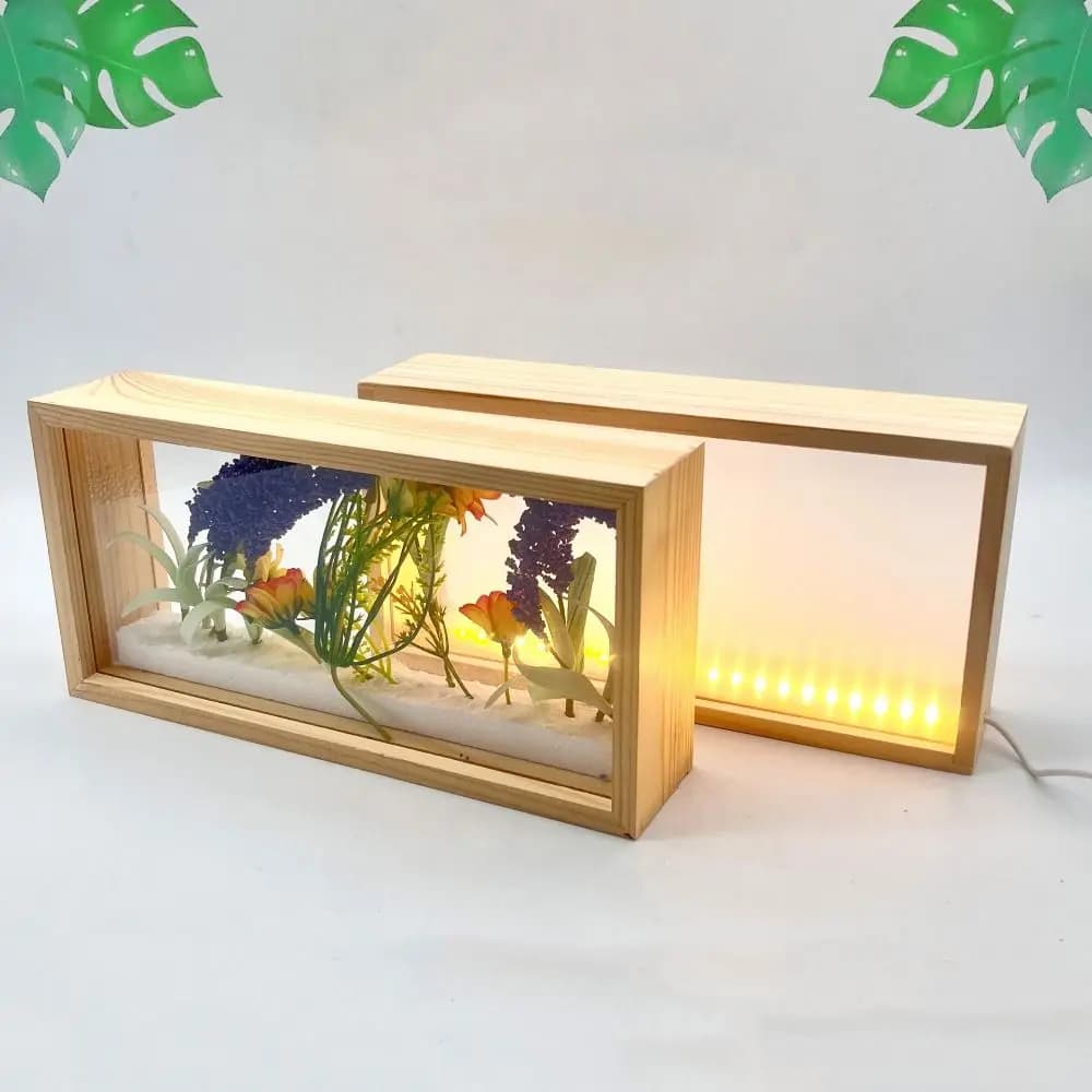 Artigianato Creativo Scatola Ombra Cornice Rettangolo Vuoto Figure Vetrina Fatta a Mano Trasparente Cornice 3D Decorazione per Ufficio