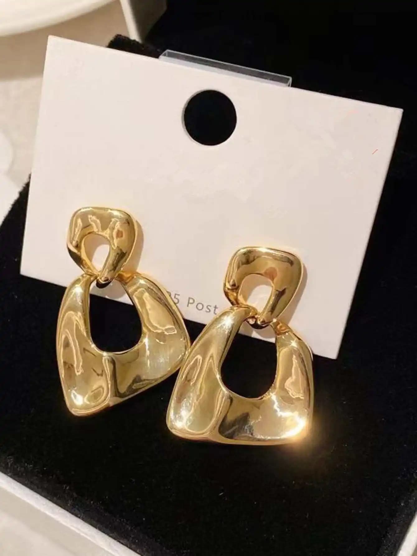 Orecchini pendenti geometrici in oro per donna, gioielli moderni e di tendenza