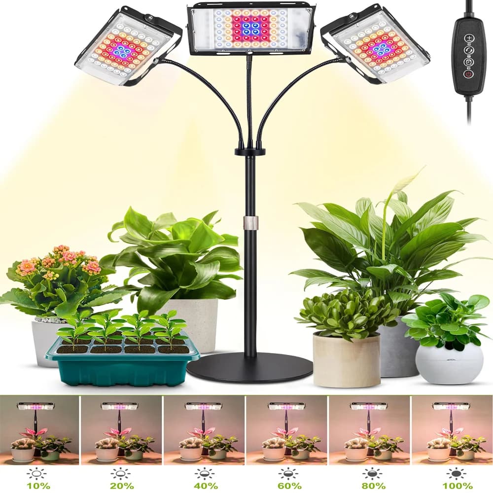 Lampada da coltivazione per piante a spettro completo Lampada da scrivania a LED dimmerabile con timer di accensione/spegnimento automatico a collo di cigno Lampada da coltivazione per piante da interno