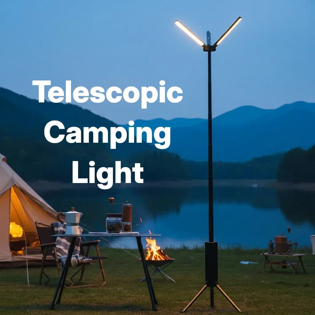 Camping Telescopic Rechargeable Lantern 15600mAh, Waterproof Foldable Outdoor LED Torch For Hiking Tent