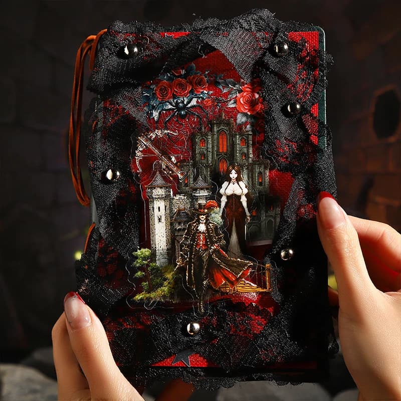 Set di 20 Adesivi Dark Pixel Gothic Diorama per Diari, Scrapbook, Fai-da-Te, Stile Retro Gaming, Decorazioni per Cover di Telefoni e Album