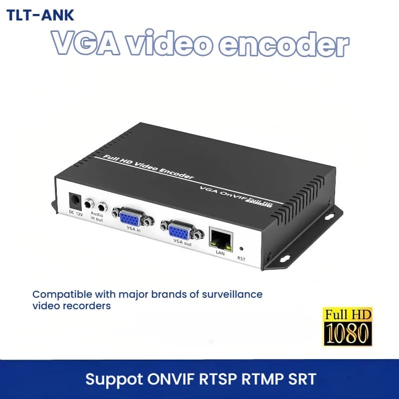 Registratore VGA NVR Trasmissione Compus Monitor per computer Streaming live RTSP SRT ONVIF Encoder video IP VGA