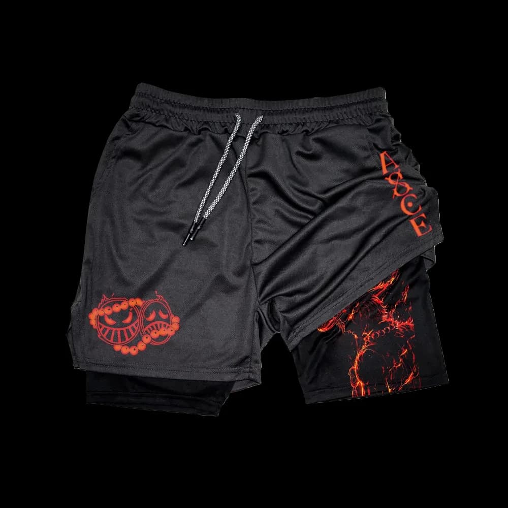 Sporty Shorts Printed ONE PIECE 2026 Unisex Summer New for Gym Fitness Nuoto Breathable Rapid Drying 2-in-1 Double Layer
