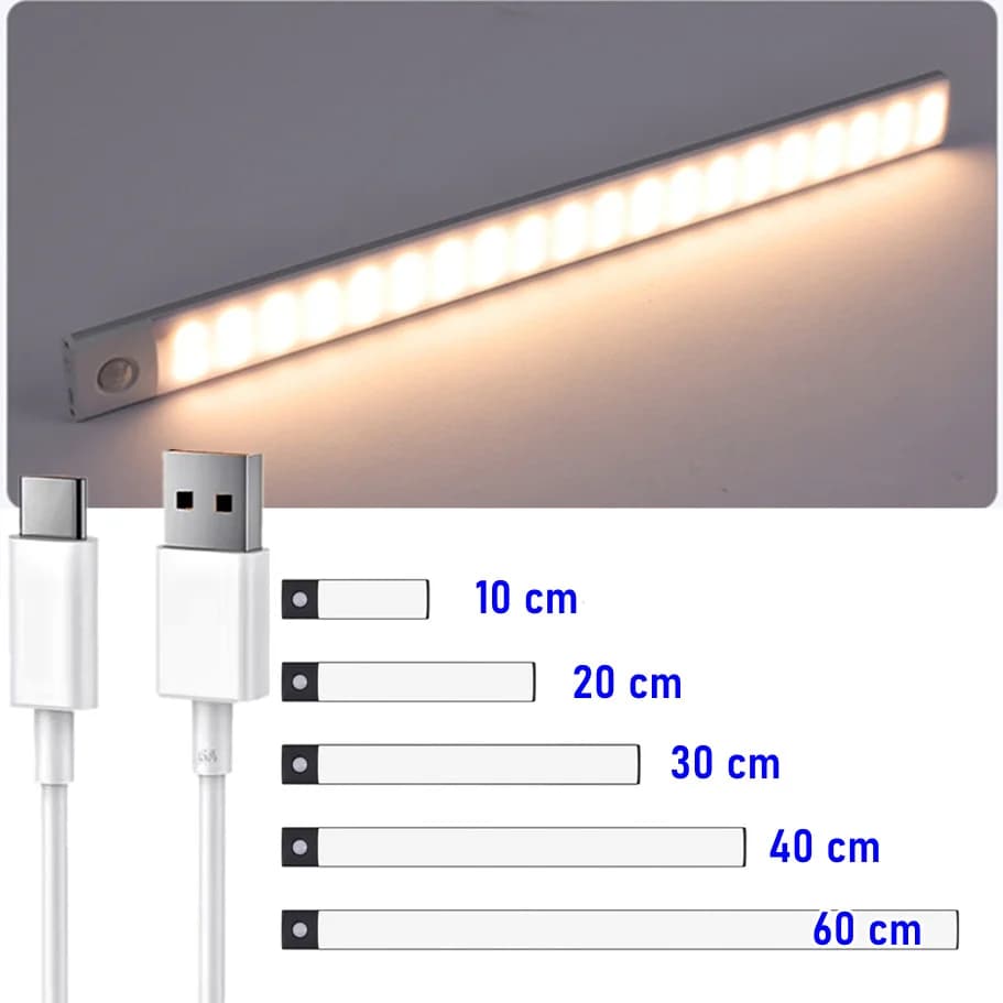 Luce notturna luce a Led sotto la luce dell'armadio sensore di movimento luce notturna armadio luce armadio illuminazione da cucina lampada da parete magnetica
