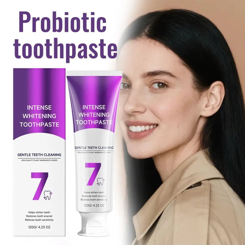 Dentifricio Sbiancante Probiotico 120g, Riparazione Delicata dello Smalto, Sollievo per Denti Sensibili, Pulizia Profonda, Alito Fresco, Cura Orale
