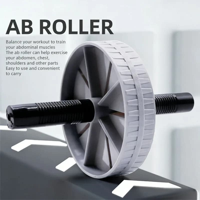 Silent Ab Roller Wheel Core Muscle Trainer Crunch Exercise Fitness Equipment Gear
