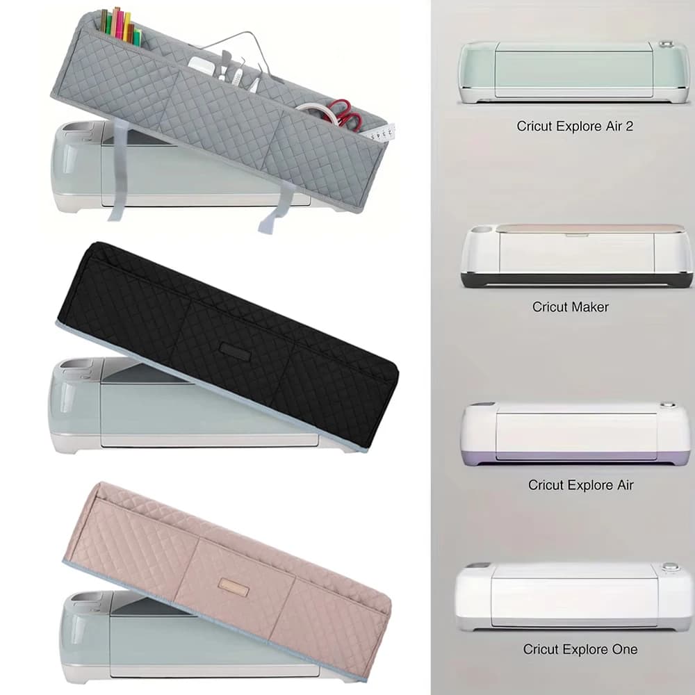 Coperture per macchine da taglio Copertura protettiva antipolvere Custodia antipolvere Custodia Shell per Cricut Maker Explore Kit macchina Air2 con ampio elastico