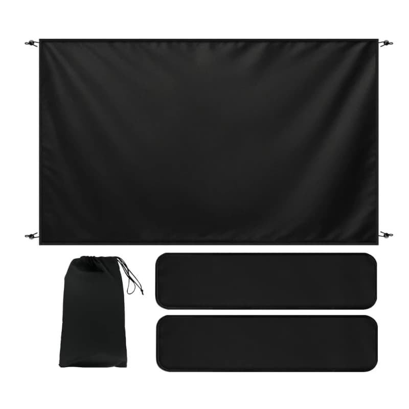 600D Waterproof Oxford Cloth RV Shower Curtain with Closure for Privacy and Wind