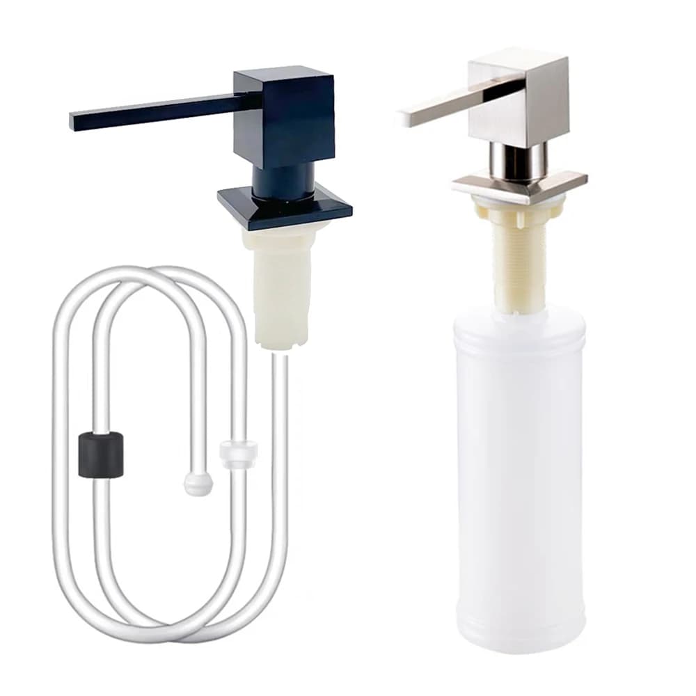 Dispenser per pompa per sapone liquido per lavello da cucina Pompa porta lozione dorata nichel 360 ° Kit tubo in silicone per testa sotto lo strumento da banco del ponte