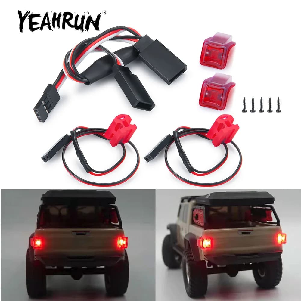 YEAHRUN 1Set Fanale posteriore posteriore per Axial SCX24 AXI00005 Jeep Gladiator 1/24 RC Crawler Auto Parti di aggiornamento Accessori