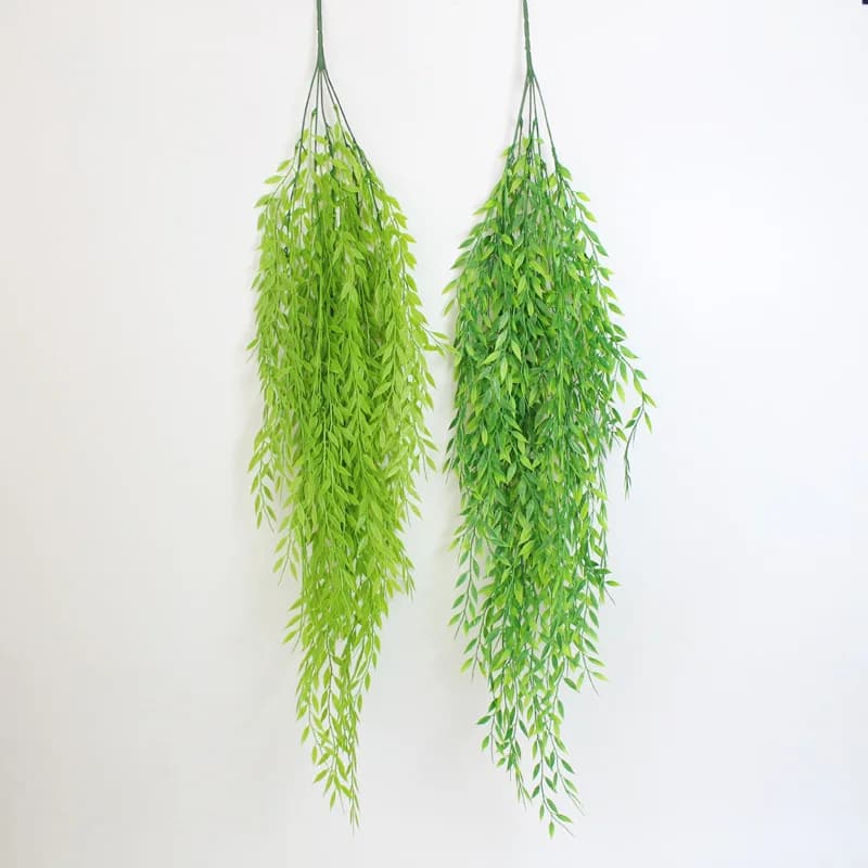 Artificial willow screw plants 90 cm 5 forks hanging with green leaves Garden decoration Green plant