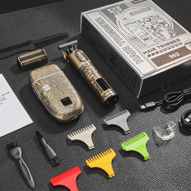 Amuliss tagliacapelli elettrico tagliacapelli rasoio da barba rasoio Kit USB ricaricabile taglio di capelli barba Kit da barba barbieri uso domestico