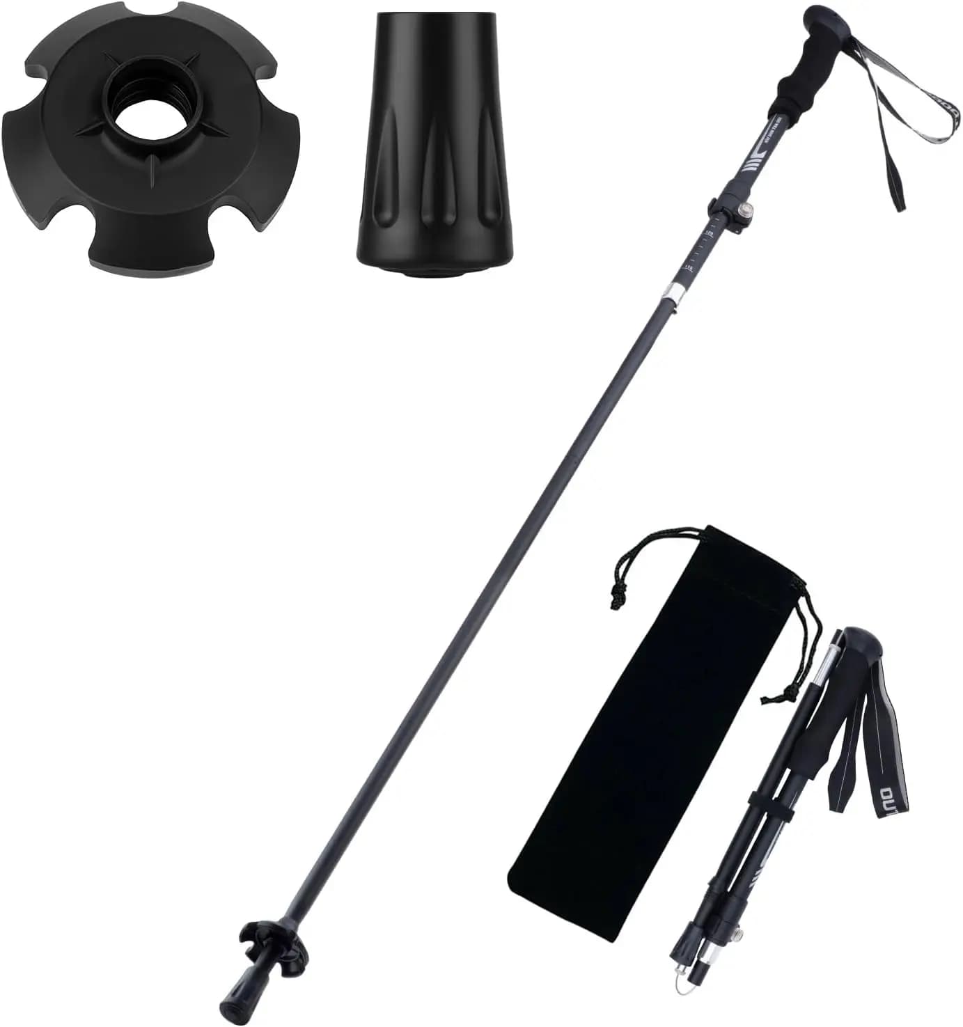 Gifts for Men Christmas Collapsible Trekking Pole, Ultralight 7075 Hiking Stick for Women, Men & Seniors, 3-Section Foldable Wal