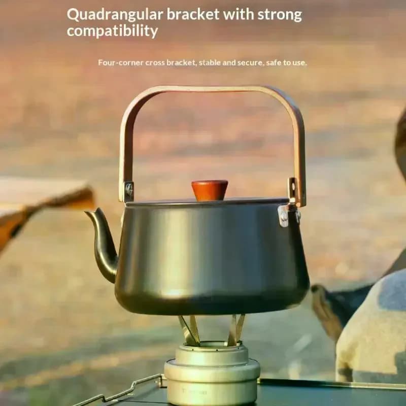 Portable Stainless Steel Alcohol Stove Internal Bracket Detachable Four-corner Kettle Bracket Outdoor Camping Accessories
