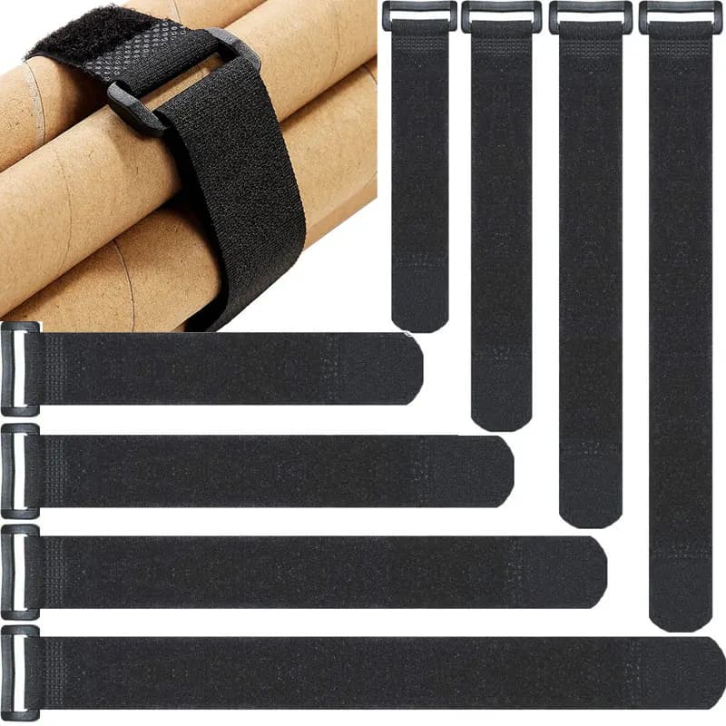5 pz Riutilizzabili Gancio Loop Cinch Cinghie Fascette In Nylon Con Fibbie Per Wrap Bundle Fascette Fisse Cinghie Gestione dei Cavi