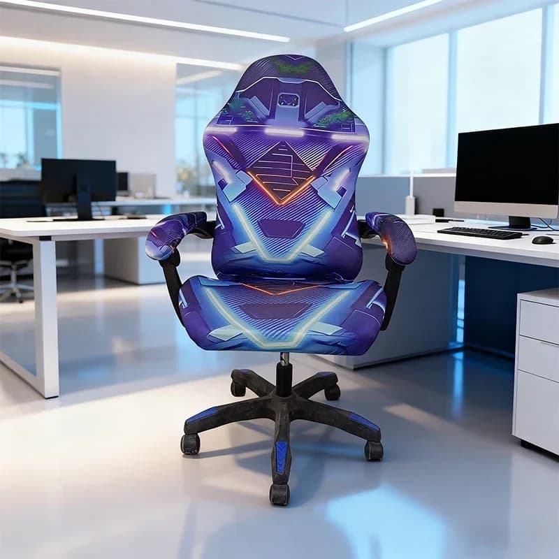 Fodera protettiva per sedia da gioco Design stile punk Fodera universale per sedia Poltrona Sedile Sedia per computer Custodia elasticizzata antipolvere
