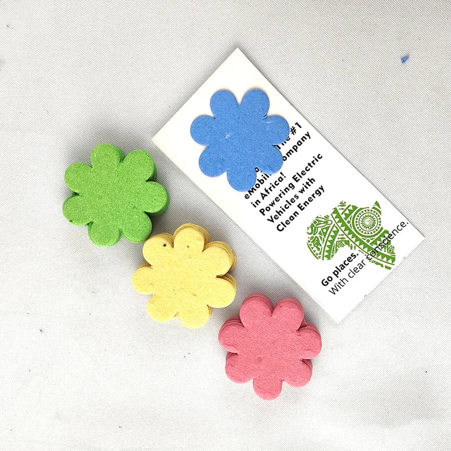 Etichetta a forma di fiore in carta seminabile, segnalibro, biglietto di auguri, decorazione, etichetta.