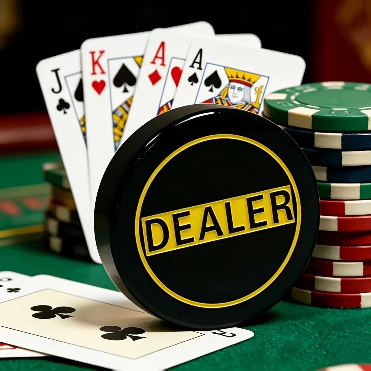 Pulsante da Dealer in Acrilico, Accessori per Giochi di Poker, Puck da Dealer Professionale di Grado Casinò per Texas Hold'em e Blackjack