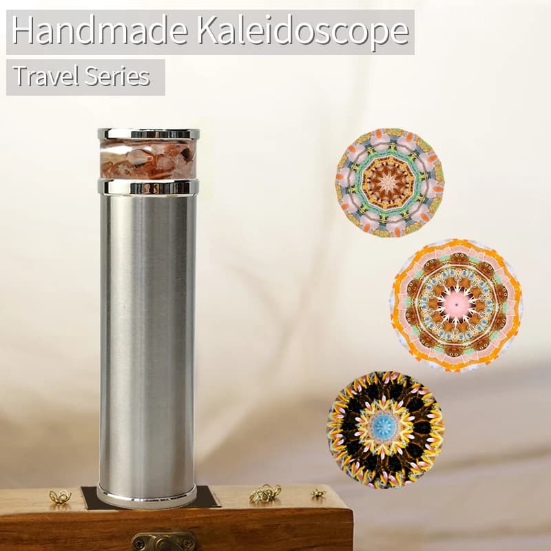 Morlens Journey Series Kaleidoscope For Adults,5.5” Handmade Stainless Steel,Replaceable Core Box,Gift Box, Birthday Gift