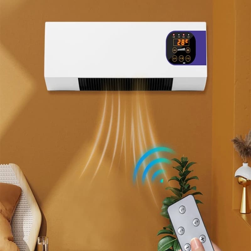 Riscaldatore elettrico a parete, scaldabagno remoto con riscaldamento al grafene, calore rapido 3 secondi, risparmio energetico, temperatura regolabile