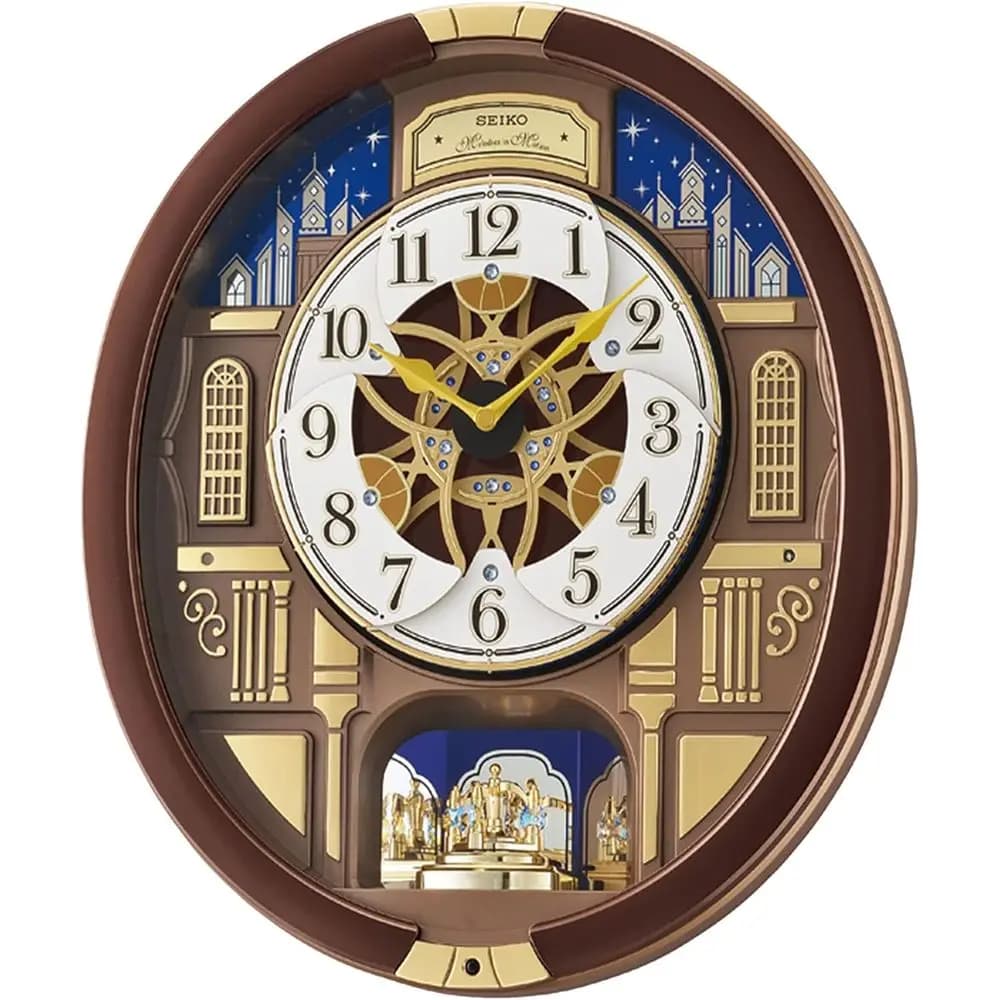 QXM362BRH Swivel wall clock with 18 melodies in movement