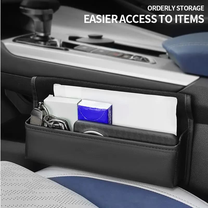 Riempitore per spazi vuoti per auto Scatola portaoggetti laterale per seggiolino auto Soluzione per l'organizzazione degli interni del veicolo Porta gadget per viaggiare