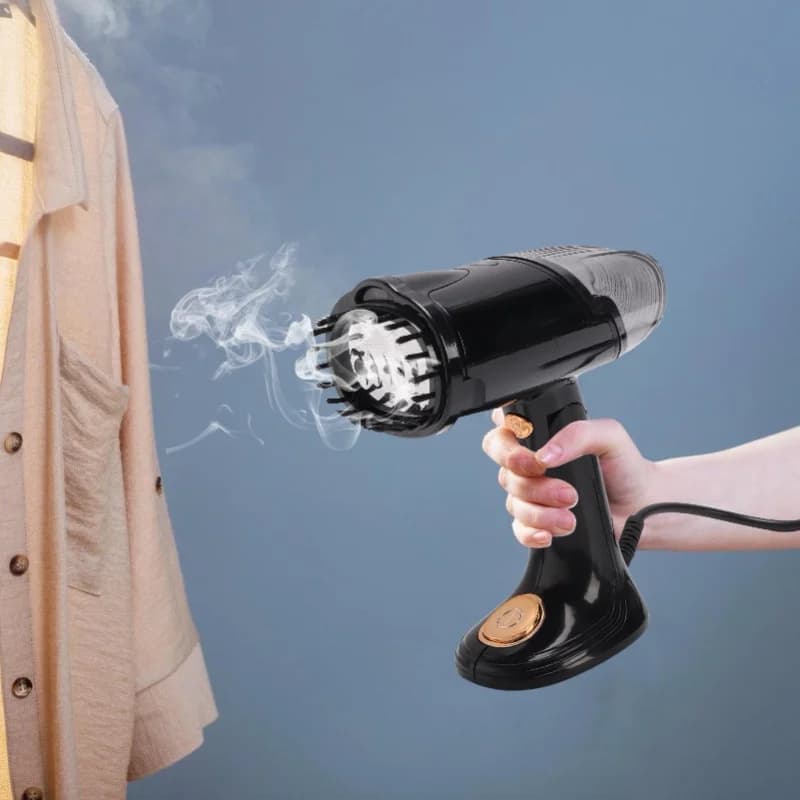 Vaporizzatore Portatile per Vestiti 1500W, Stiratore da Viaggio per Rimuovere le Pieghe da Abiti in Lana, Cotone e Seta, Serbatoio da 128ml, Vapore Potente