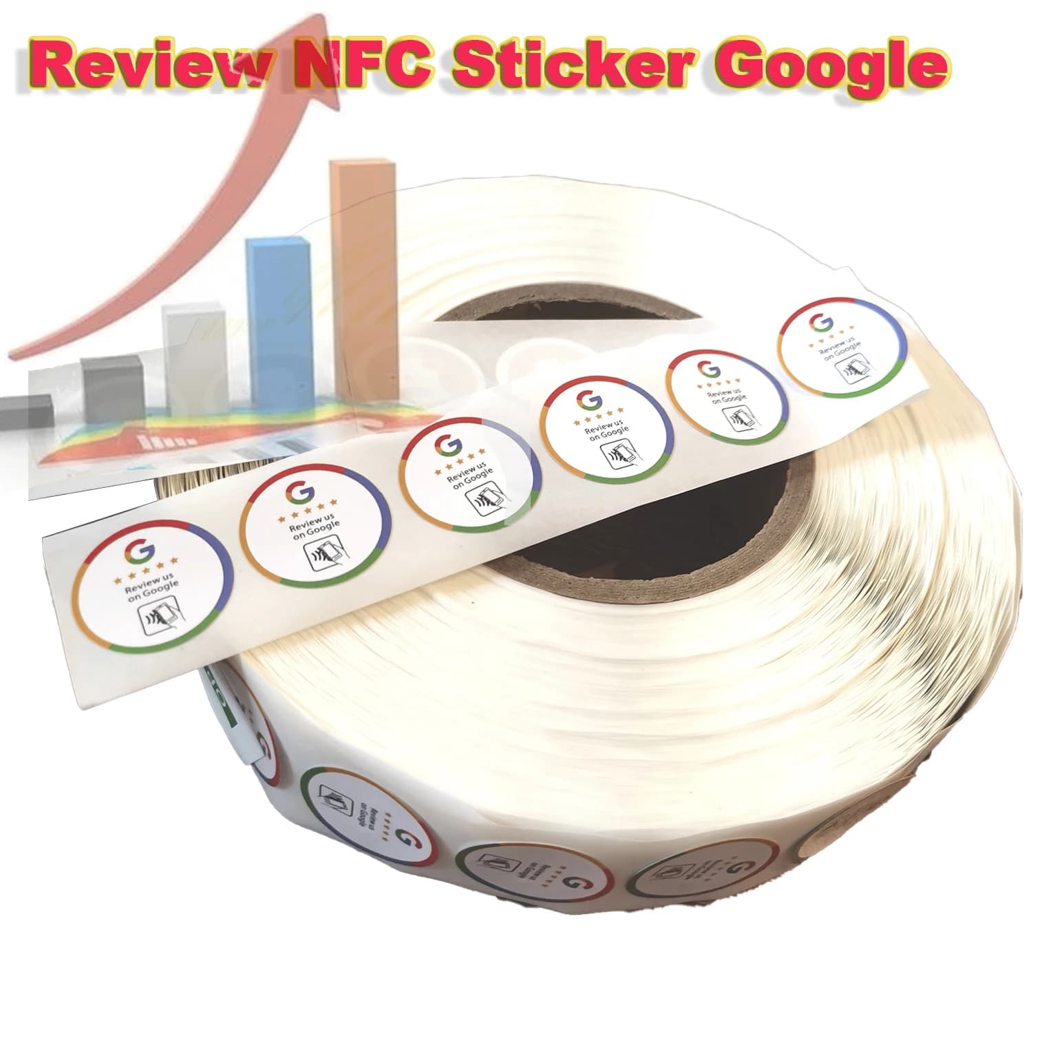 10/50/100 pezzi Boost Review Adesivo NFC Google Revisione Adesivo NFC Aumenta le tue recensioni Google Tap To Review Card Tag NFC