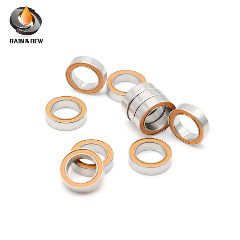 2 pezzi 10x15x4 S61700 2RS CB / S6700 2RS CB ABEC7 10*15*4mm cuscinetto a sfere ceramico ibrido in acciaio inossidabile S6700RS