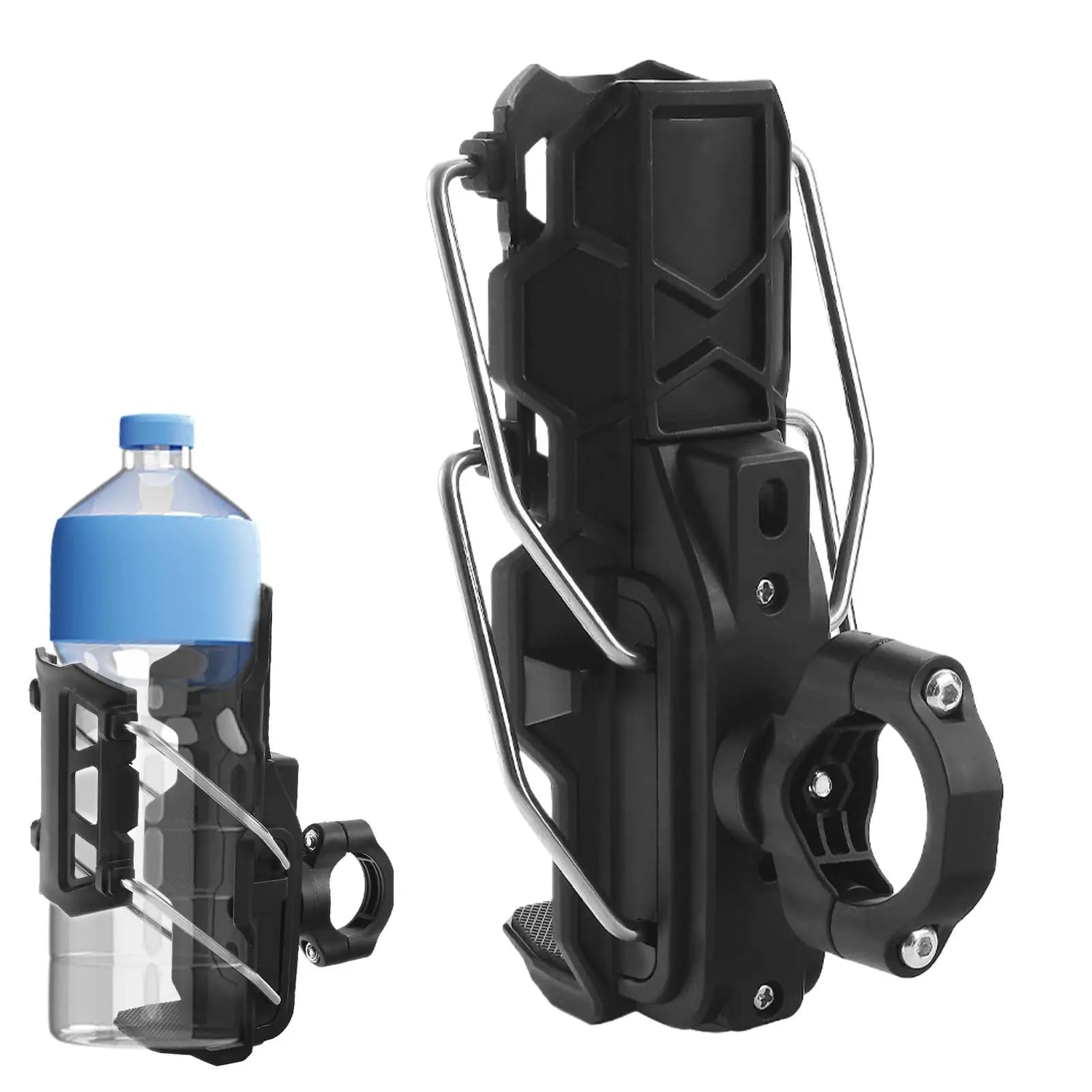 ATV Bicycle Carriers Water Bottle Holder Adjustable Measures Trayless Drink Holder for 1,26-3.15 inch bottles for bicycles