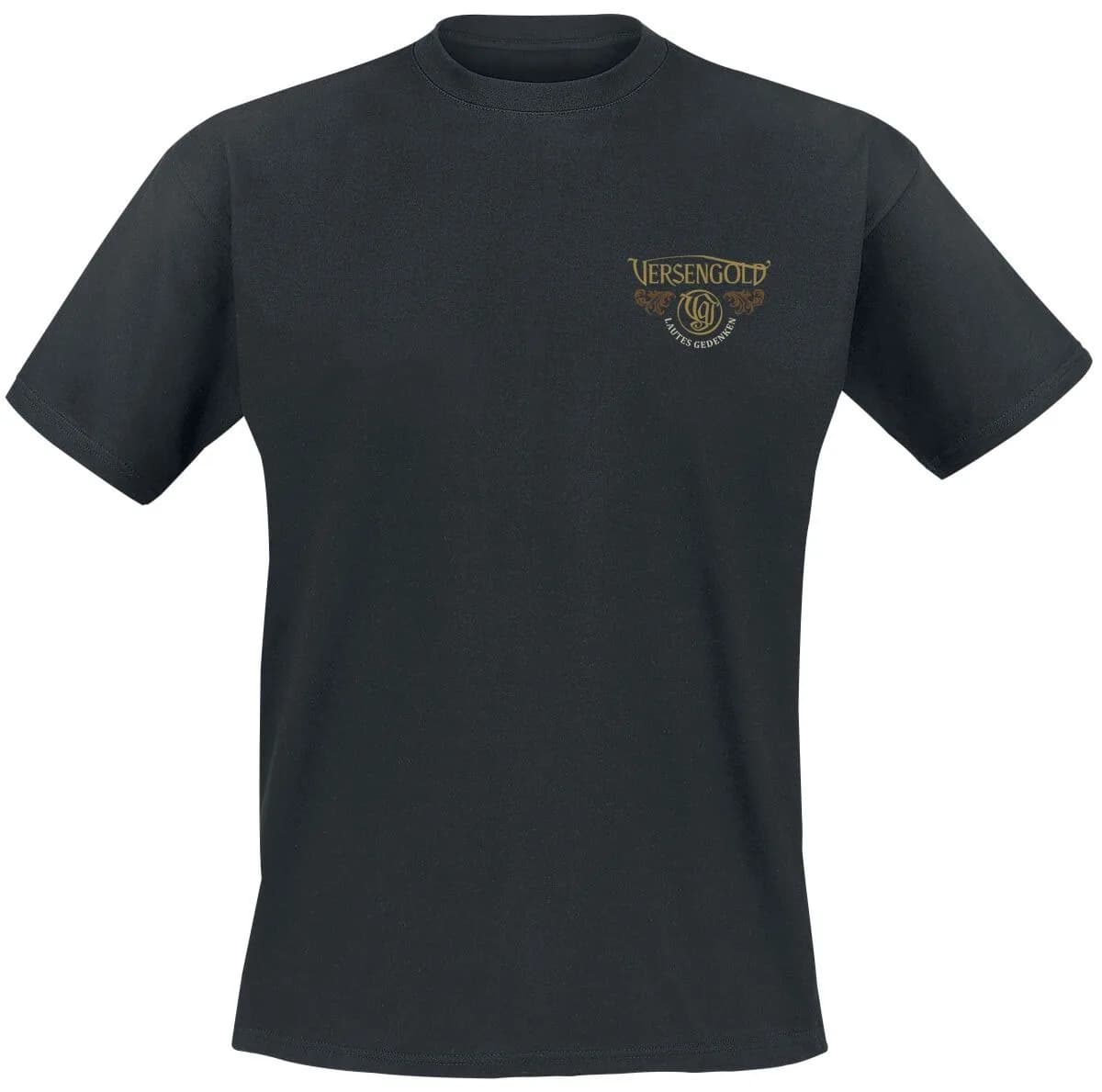 Versengold Lautes Gedenken Goblet Double Sided Print T Shirt, 100% Cotton Casual Neutral Tee, Medieval Metal Streetwear