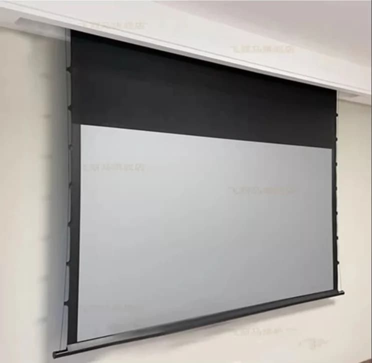 Y-140" 4K 8K Supporto HD Schermo per proiettore con linguetta morbida grigia Schermi di proiezione grigi da incasso a soffitto motorizzati