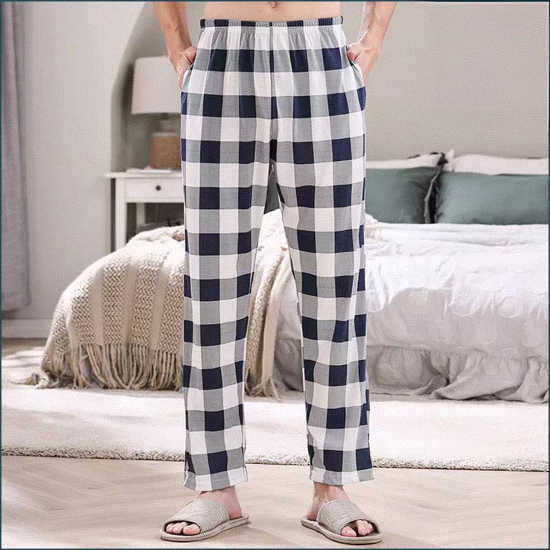 Pantaloni del pigiama da uomo estivi Pantaloni lunghi monopezzo sottili casual Pantaloni da casa taglie forti Adolescenti Abbigliamento da esterno Pantaloni da casa Stile uomo