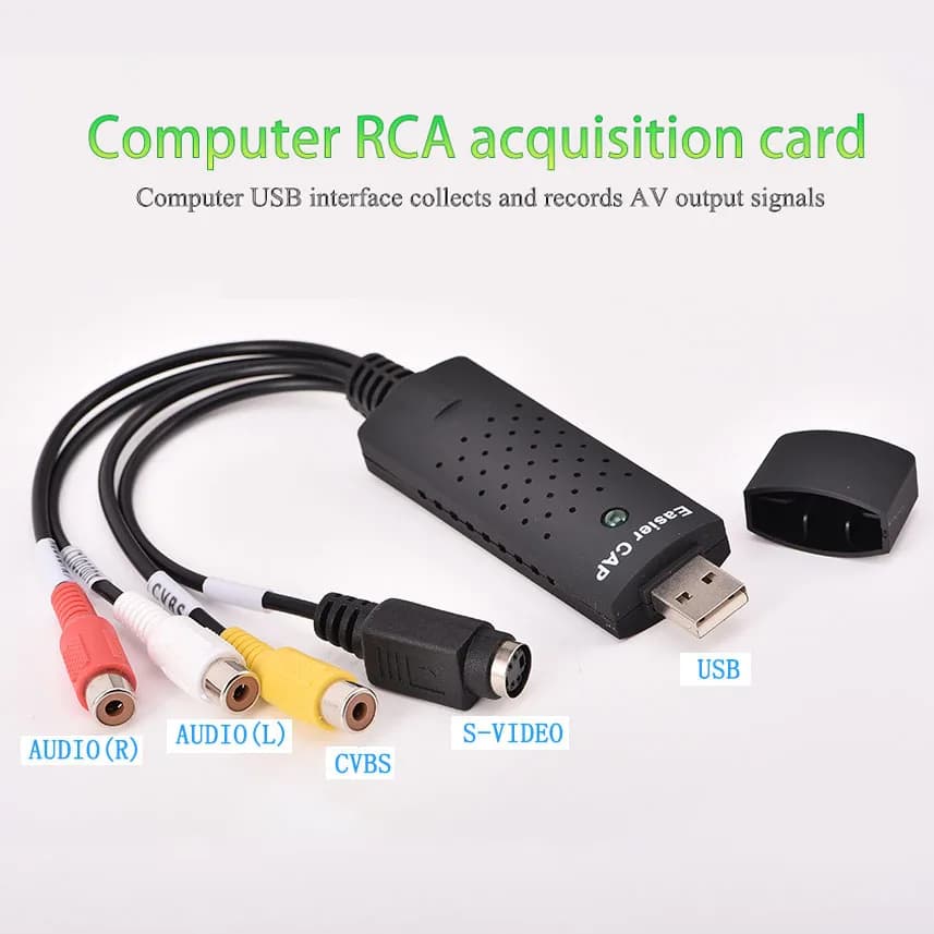 Convertitore adattatore cavo da USB 2.0 a RCA per TV DVD VHS Scheda di acquisizione audio e video che supporta Windows XP/2000/Vista/Win7
