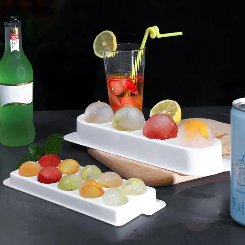 Stampo Creativo per Grandi Sfere di Ghiaccio per Whisky, Grado Alimentare, Vassoio Poligonale per Cubetti di Ghiaccio Domestico, Stampo per la Produzione di Ghiaccio