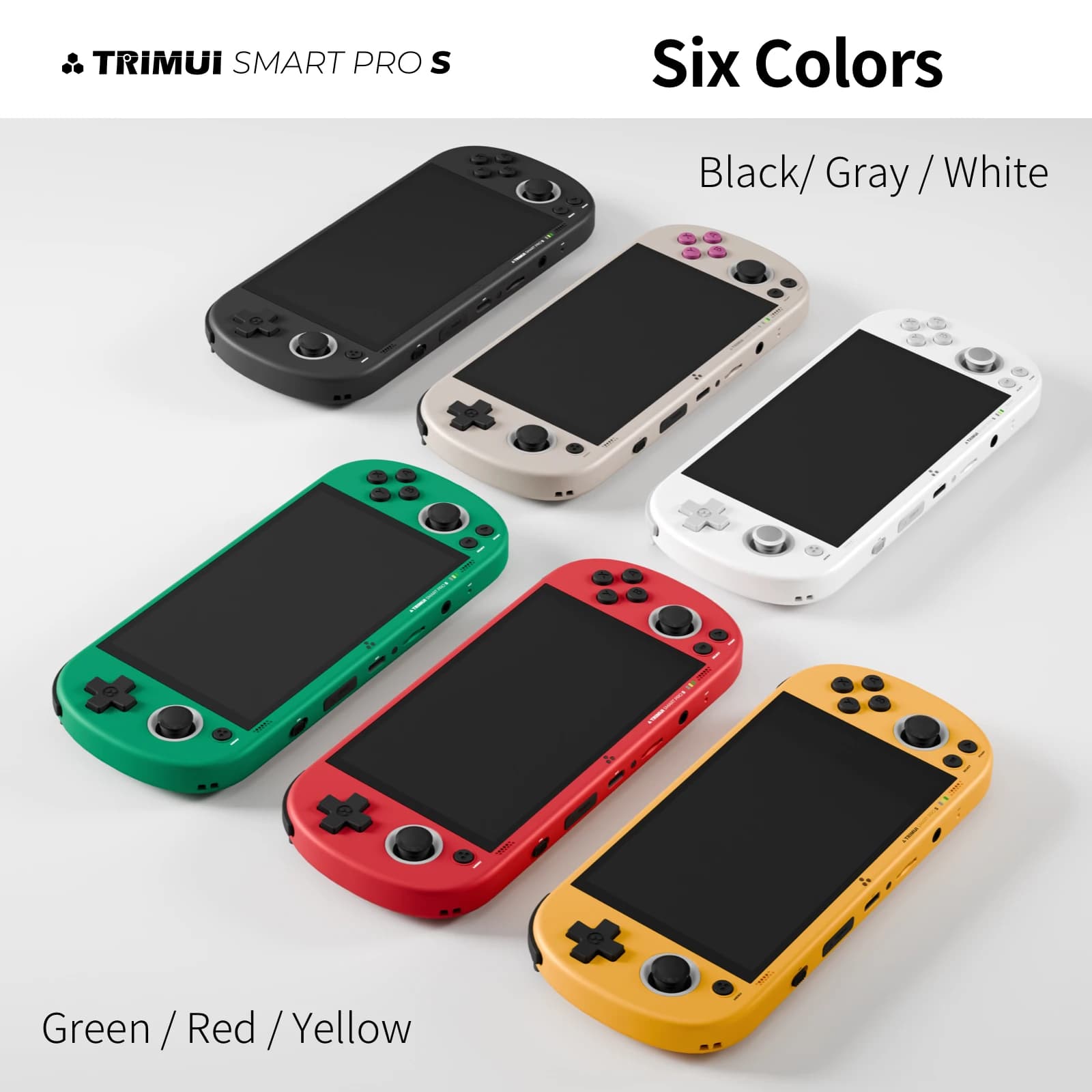 Console di Gioco Portatile TRIMUI SMART PRO S, Schermo IPS da 4.96'', Versione Migliorata, Simulazione PSP Nostalgia NDS GBA TSP, Gamepad Retro