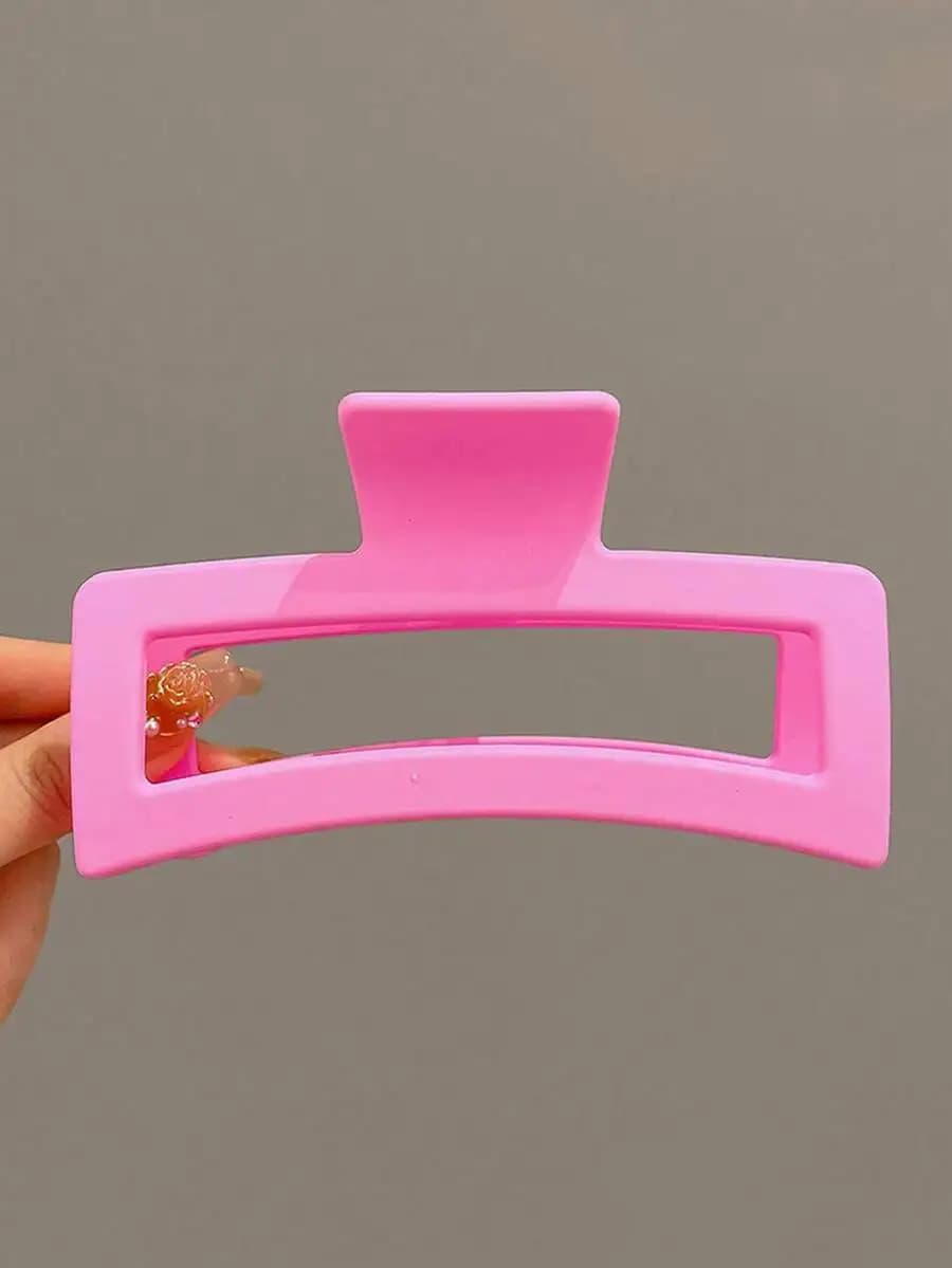 4 fermagli per capelli quadrati grandi da 11 cm in plastica opaca per donna, per uso quotidiano, casual e per feste