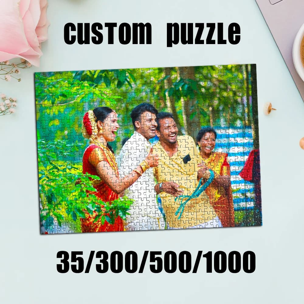35/300/500/1000 pezzi Puzzle fotografico personalizzato con foto di coppia, idea regalo personalizzata
