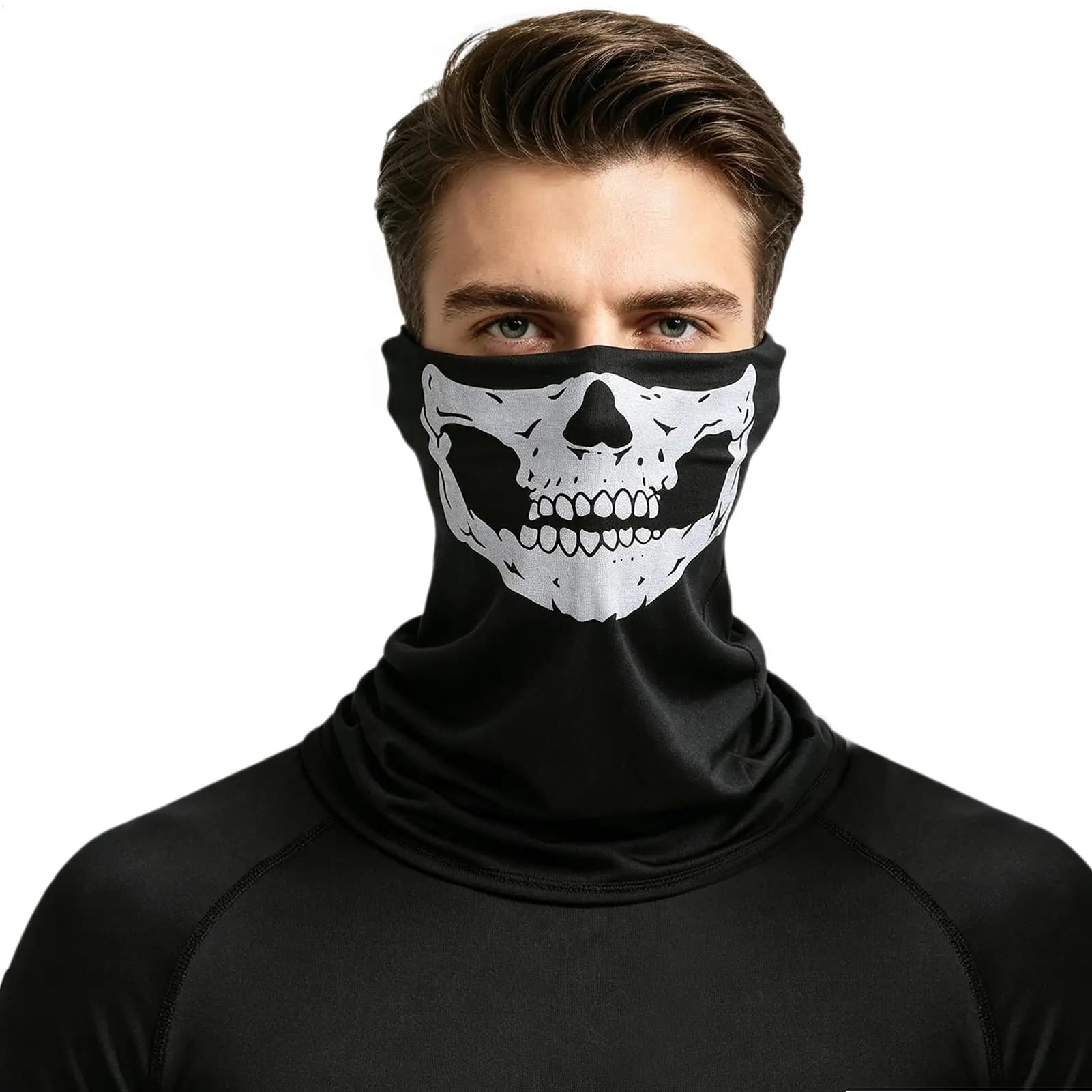 Outdoor Neck Gaiter Light Cool Material Sun Blocking Design Transformable Wearing Ways Dust Resistant Head Scarf For Motorcycle