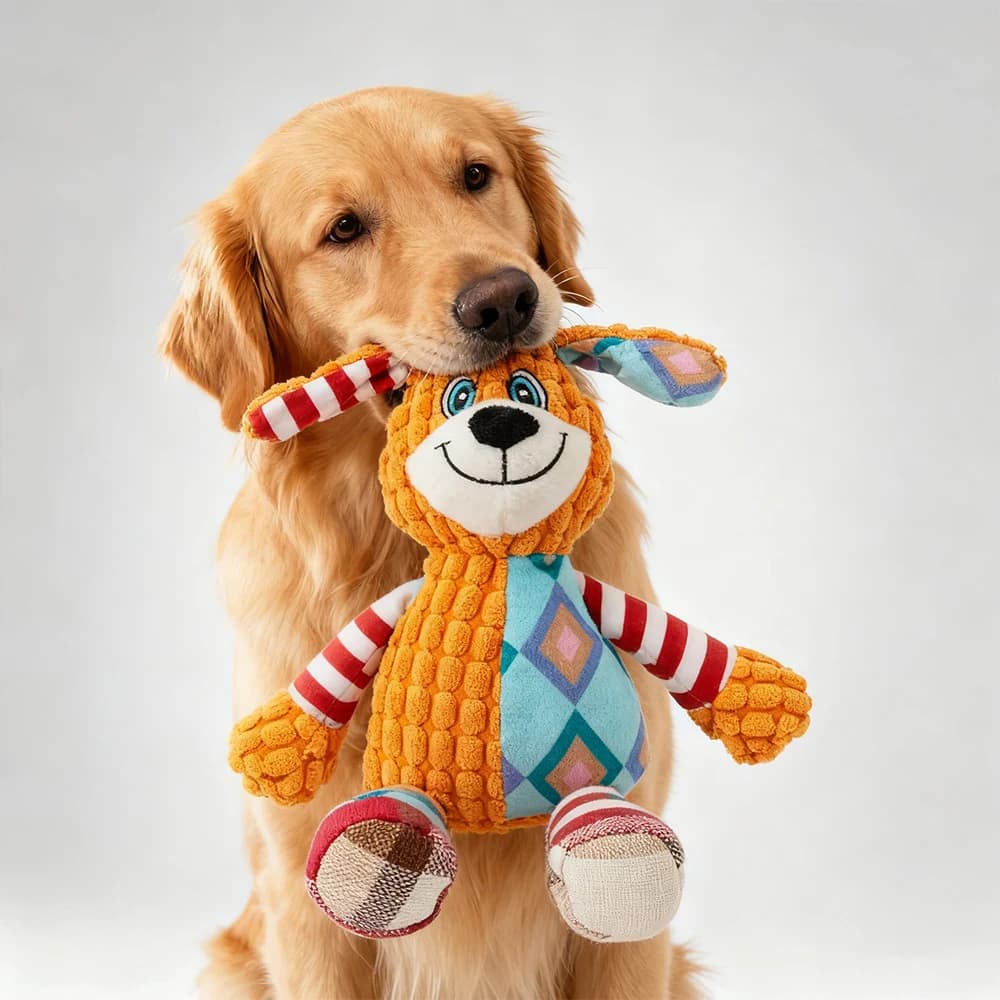 Peluche interattivo per animali domestici per gatti e cani Simpatico puzzle resistente ai morsi striduli Giocattolo da masticare per la pulizia dei denti Forniture per animali domestici
