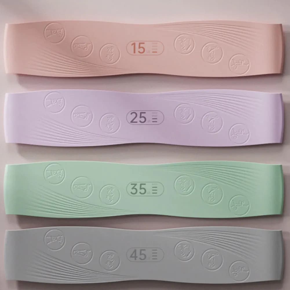 Fasce di resistenza in silicone con 4 livelli di resistenza Fasce per esercizi e allenamento Fasce elastiche per allenamento per yoga in palestra a casa