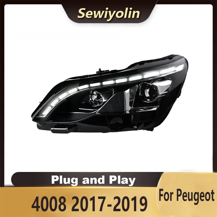 Per Peugeot 4008 2017-2019 Accessori Auto Gruppo Faro Luci A LED Lampada Segnale DRL Plug And Play Corsa Diurna