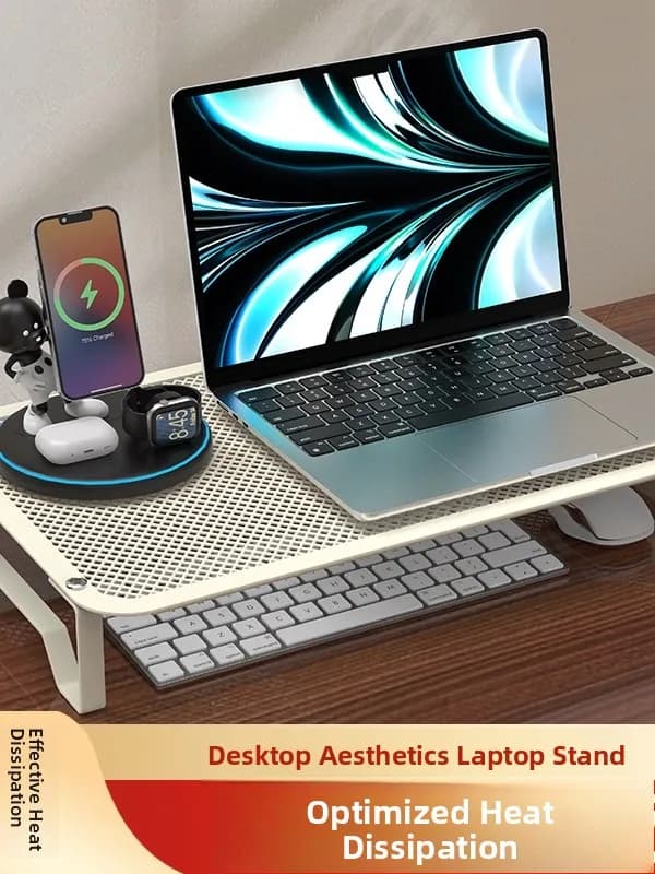 Computer Monitor Stand Riser Base Desktop Laptop Iron Art Cooling Rack Home Office Desk Dormitory High Speed Train Station