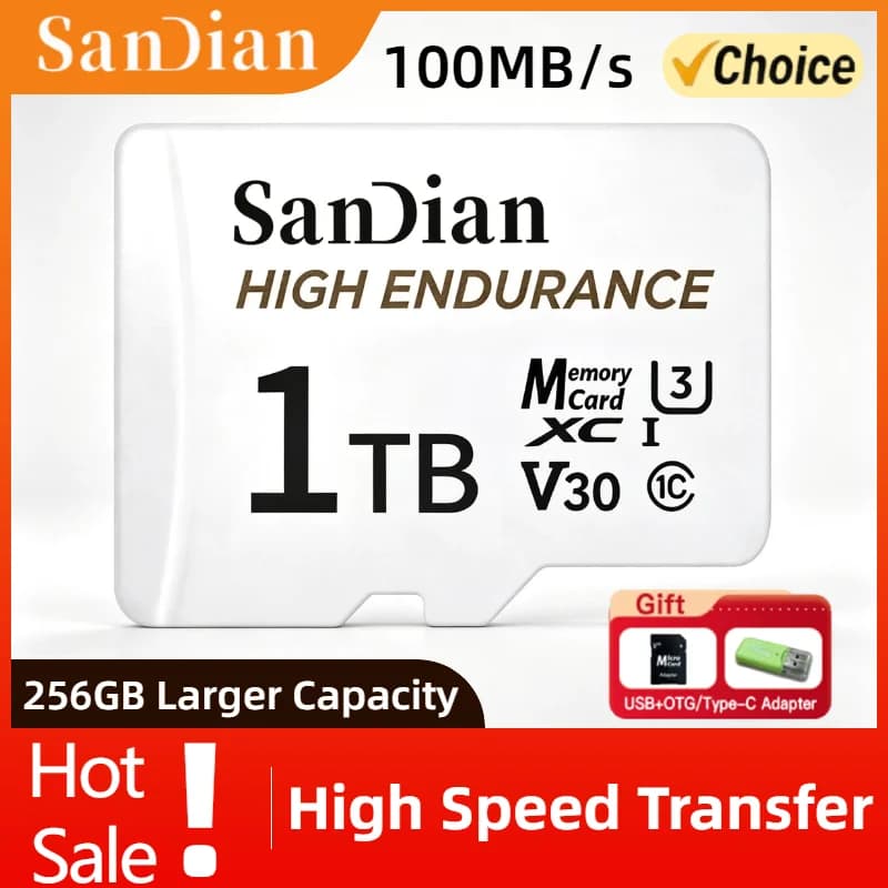 Original High Endurance Micro TF SD Card 128GB 256GB V30 C10 For Dash Cam Car CCTV Home Security Camera Recording
