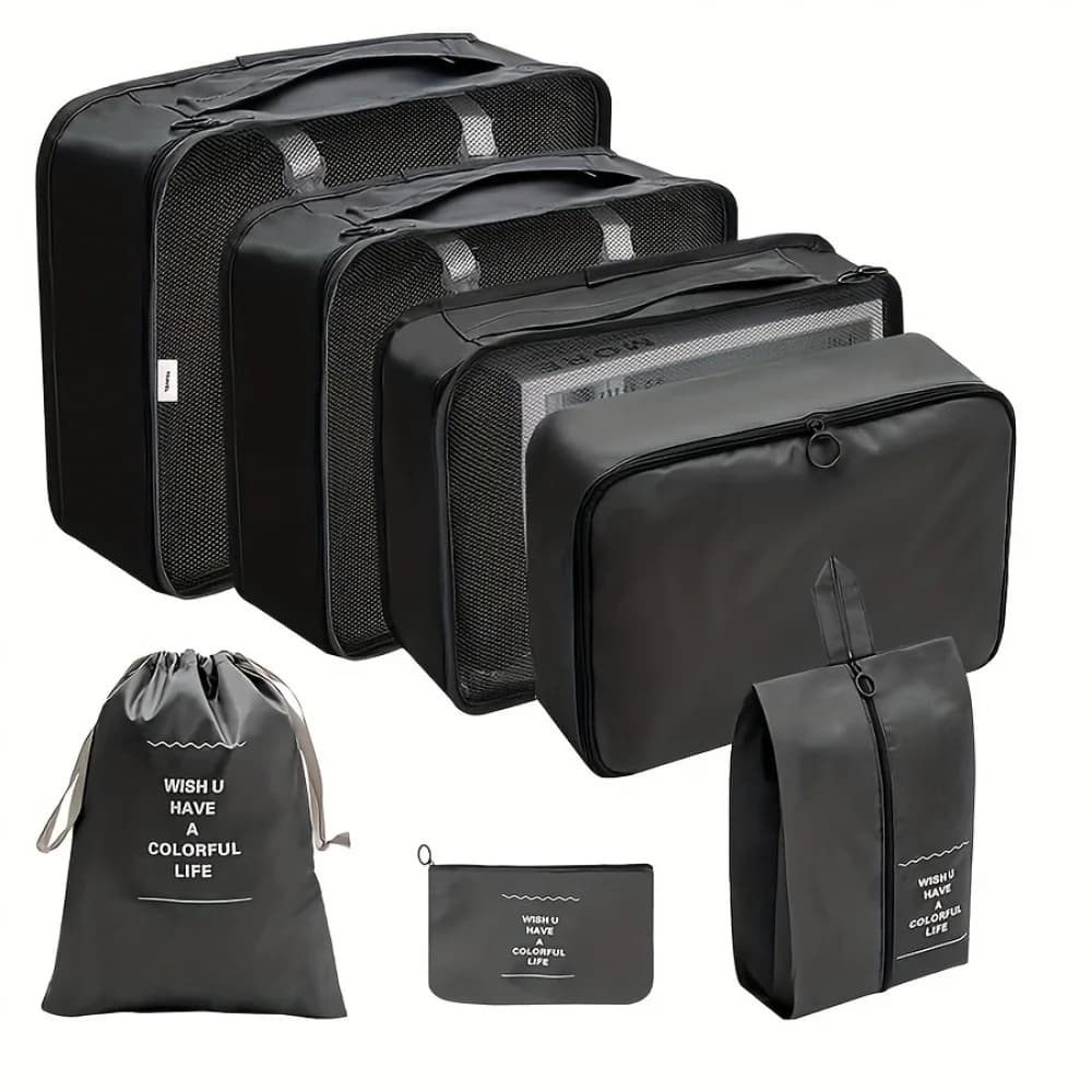 Cubi organizer per valigie, organizer da viaggio, set di 7 borse organizer per vestiti e scarpe, borsa per oggetti essenziali da viaggio, il partner ideale
