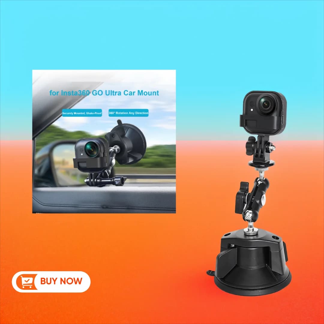 For Insta360 Go Ultra Camera Suction Suction Cup Support, for stable video recording for vehicle mounting accessory with action camera