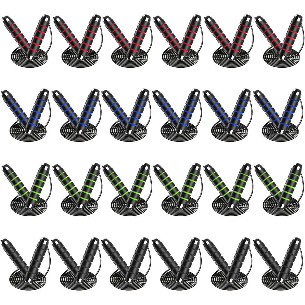 Pack of 24 Jumping Cords, Jumping Cords with OAM Grips for Women and Men, Adjustable Cords for Training or Slimming